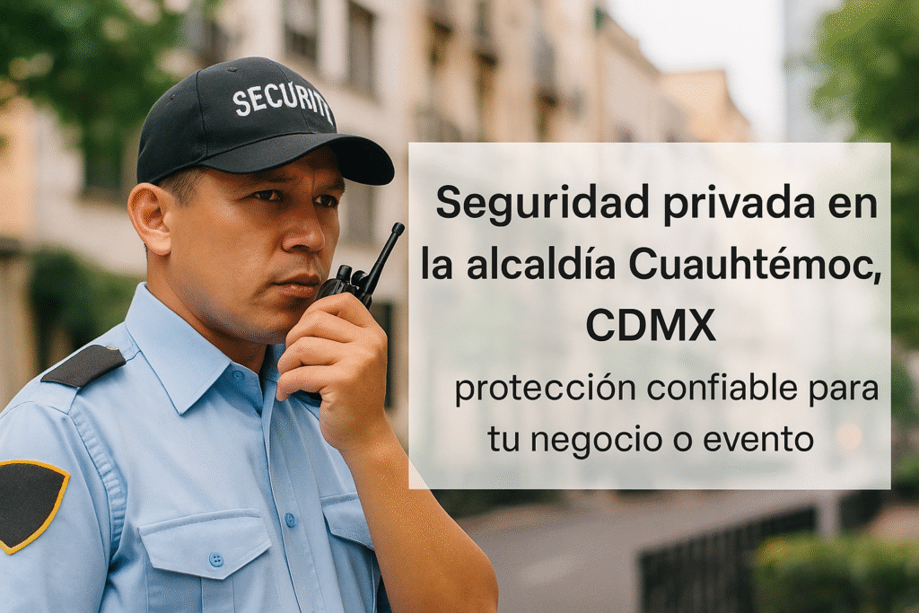 Seguridad privada en la alcaldía Cuauhtémoc CDMX