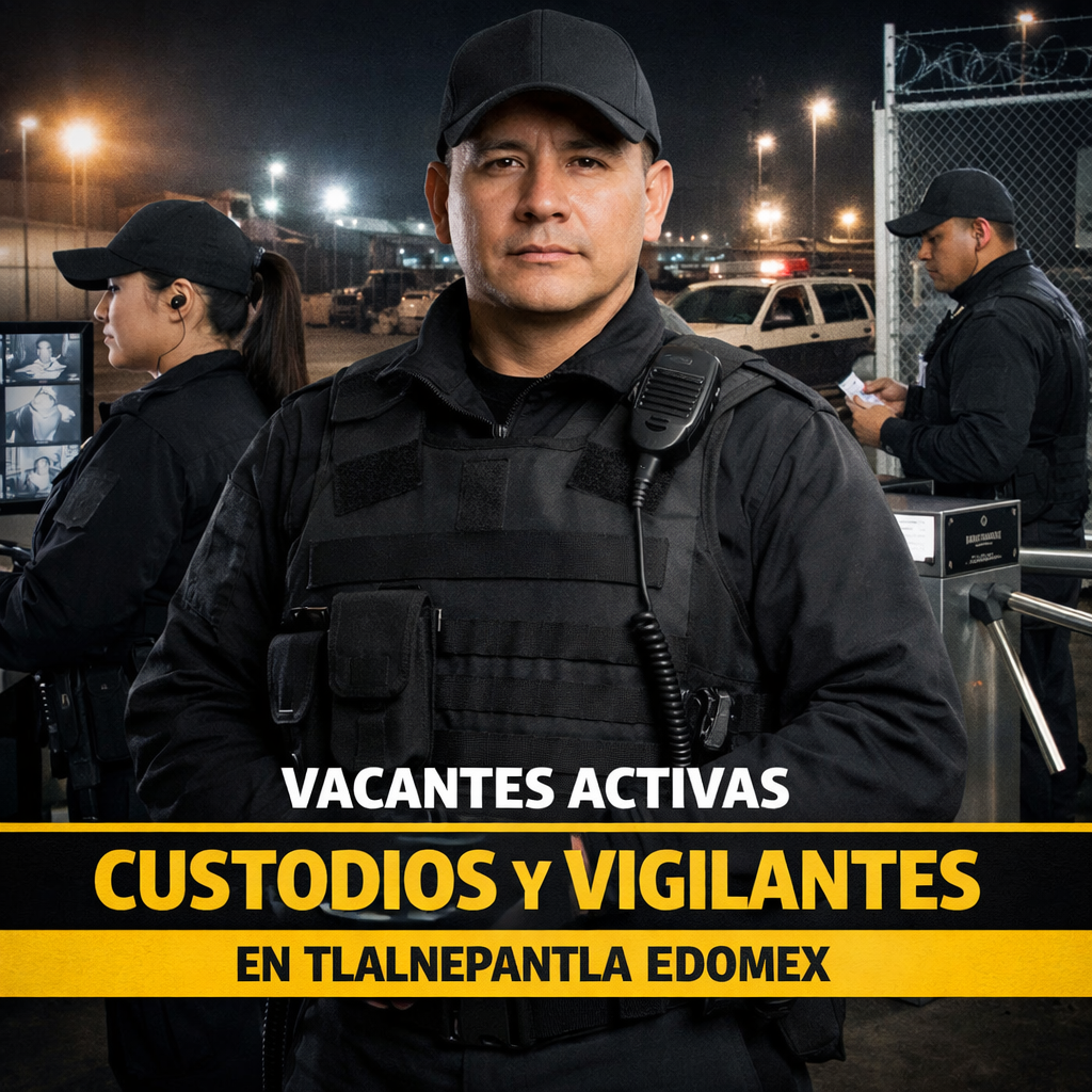 Vacantes activas para custodios y vigilantes en Tlalnepantla