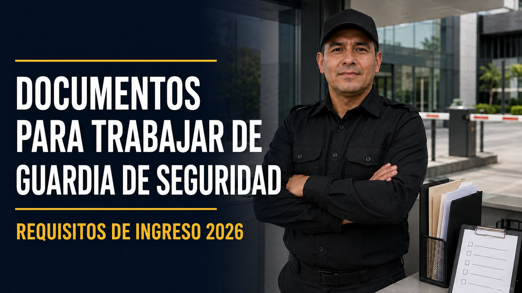 Documentos para trabajar de guardia de seguridad y requisitos de ingreso 2026.